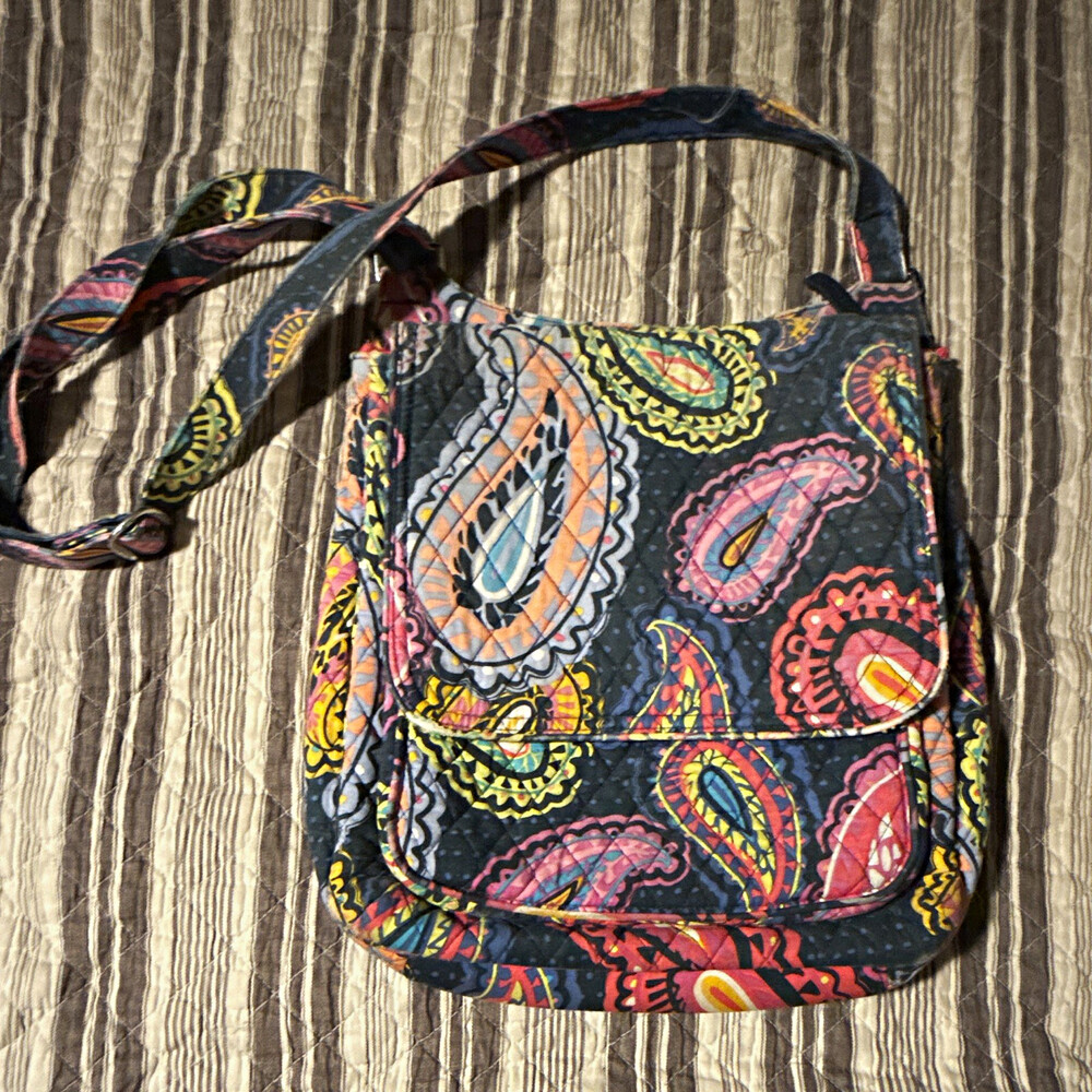 Vera Bradley Twilight Paisley Double Zip Hipster Crossbody Bag